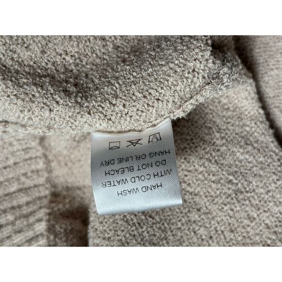Andree by Unit Knit Sweater Women's Size M Beige Oversized Long Sleeve - Picture 4 of 7